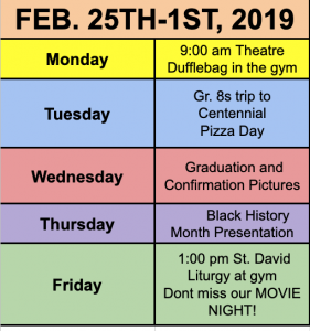 What is Happening This Week at St. David?